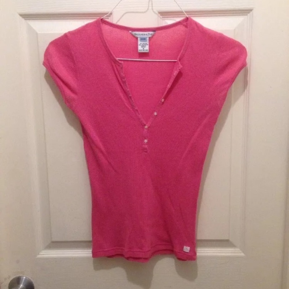 Abercrombie & Fitch pink magenta jersey shirt top